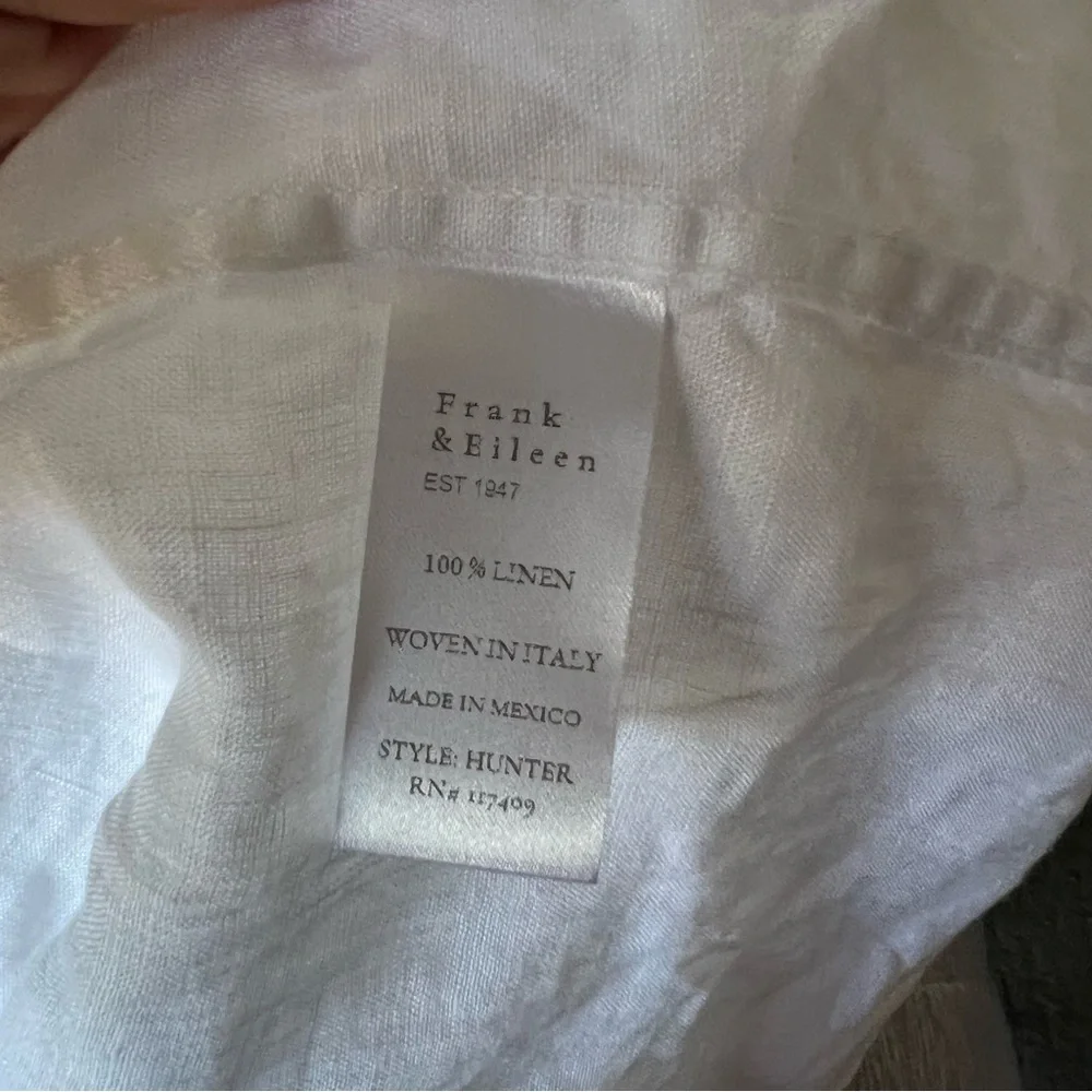 Frank & Eileen Hunter Linen White Shirt Dress - Picture 7 of 8